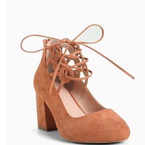 Lattice Ankle Strap Block Heels (wide width)